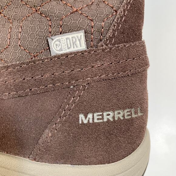 NWT Merrell Womens Suede Ryeland Tall Polar Waterproof Boot Espresso Brown Sz 6 - Picture 6 of 9